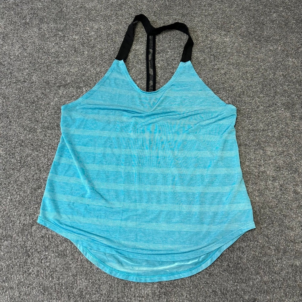 Nike Tank Top Womens Size S Blue Dri-Fit Loose Fit Racerback Athletic Running